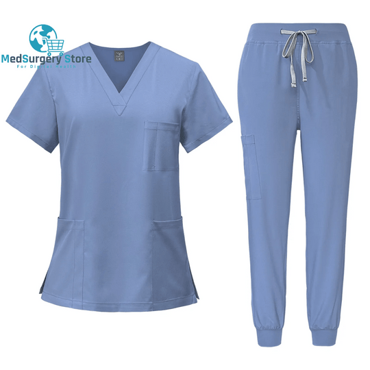 Surgical Uniforms Woman Nursing Enfermeria Sets Top Pant Articles Medical Uniform Scrubs Clinical Beauty Salon Hospital Suits