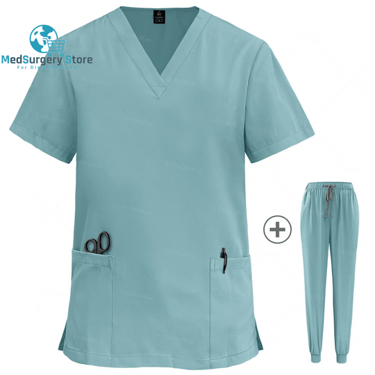 Wholesale Women Wear Scrub Suits Hospital Doctor Working Uniform Medical Surgical Multicolor Unisex Uniform Nurse Accessories
