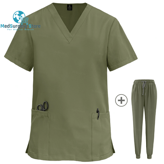 Wholesale Women Wear Scrub Suits Hospital Doctor Working Uniform Medical Surgical Multicolor Unisex Uniform Nurse Accessories