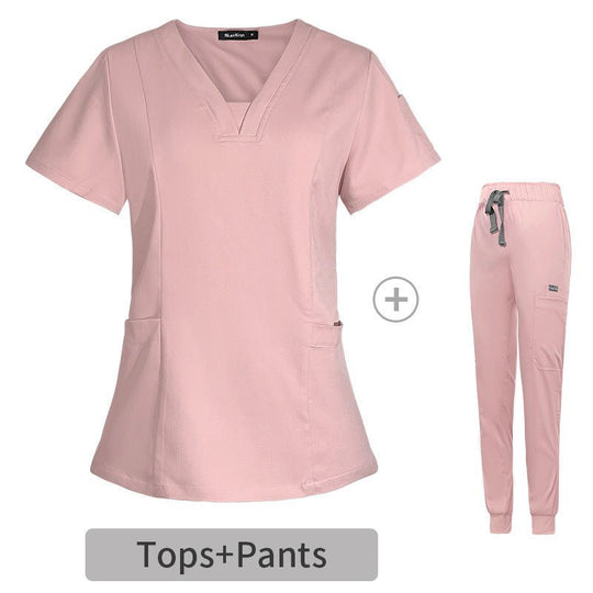V - neck Split Surgical Gown Suit Female Short - sleeved NurseApparel & AccessoriesCJdropshippingMedSurgery Store For Digital HealthCJTZ153517208HSPinkXSV - neck Split Surgical Gown Suit Female Short - sleeved Nurse